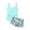 00-Mint Green11, variant on Girls 2-Piece Swimsuit Tropical Print Tankini Set Bathing Suit with UPF50+