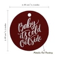 thumbnail image 6 of Inkdotpot Silver Foil Paper Hang Tags Baby It's Cold Outside Baby Shower Favor Tags 50 Pieces, 6 of 7