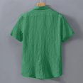 thumbnail image 3 of toraway Fall Clothes Men T Shirts Graphic Beach Men's Summer Sun Wear Solid Color Shirt Casual Shirt Short Sleeve Button down Shirt Loose Cotton Breathable Short Sleeve Shirt Beach Hawaii Shirt XXL, 3 of 3
