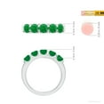 thumbnail image 5 of ANGARA Natural Shared Prong Set Half Eternity 1.65 ct Emerald Wedding Band in 14K White Gold for Women (Size-4.5mm) | May Birthstone, Anniversary, Jewelry Gift for Women | Natural Emerald Ring, 5 of 10