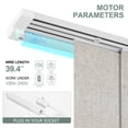 thumbnail image 3 of Yoolax Motorized Sliding Panel Track Blind Blackout Smart Vertical Blinds Electric Window Shade with WiFi Hardwire Power Motor for Patio Glass Door(Blackout Linen Beige,78"W x 84"H), 3 of 7