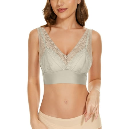 

TOWED22 Bras Underwire Bras for Women Unlined Full Coverage Plus Size Bra Green