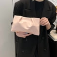 thumbnail image 3 of Modern Wrinkled PU Evening Bag for Women Lightweight Pleated Purse Handbag, 3 of 21