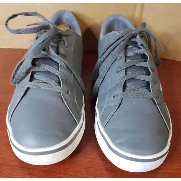 Adi - das Casual Mens Sneakers Shoes 10 Leather Gray White Stripes Sharp 753001