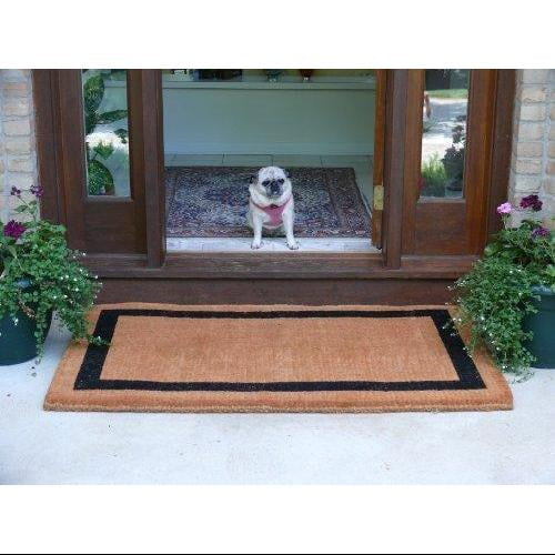Black Border Coco Coir Doormat Heavy Duty Doormats 30" X 48"