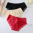 thumbnail image 2 of Gibobby Ropa interior sexy para mujer Ropa interior de talla grande para mujer, bragas sexis de encaje, calzoncillos Hipster elásticos para mujer(Rojo,XL), 2 of 4