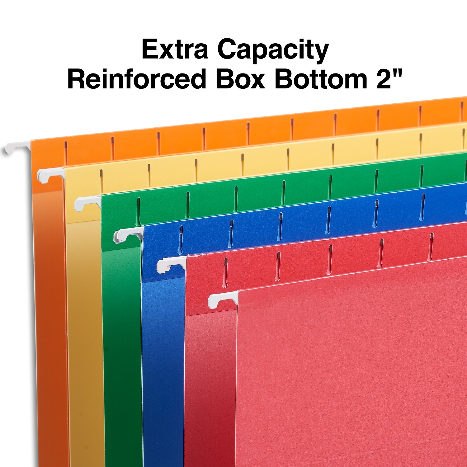 Staples Hanging File Folders 5-Tab 2" Expansion Letter Sz Asst Colors 25/BX 884239