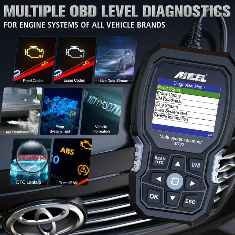 OBD2 Scanner, All System Diagnostic Scan Tool for Toyota Lexus Scion Car  Scanner Transmission ABS EPB Code Reader with Reset TPMS Bi-Directional,  etc