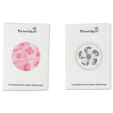 Hospeco HOS 3.38 x 9.75 in. Scensibles Personal Disposal Bags, Pink - Case of 1200