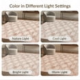 thumbnail image 7 of ODIKA 9'x12' Washable Area Rug Quicksand Lattice Coral Sage Faded Border Print Pink Vintage for Dining Room, Basement, Large Office, Non-Slip Chair-Friendly, 7 of 7