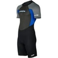 thumbnail image 3 of Hyperflex Men's Access Shorty Spring Suit, 2.5mm Wetsuit, Back Zip, Black / Blue, 3 of 7