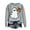 Gray-Halloween Shirts, variant on Jsaierl Womens Halloween Sweatshirts Spooky Pumpkin Ghost Graphic Sweatshirt Stretch Crewneck T-shirt Long Sleeve Tunic Pullover Tops Halloween Gifts