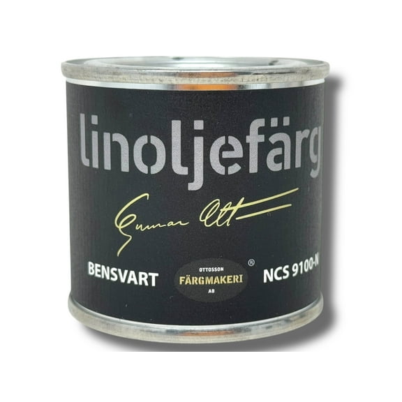 Ottosson - Swedish Linseed Oil Paint - ( Bone Black Sample Size 100ml )