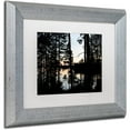 thumbnail image 2 of Trademark Fine Art 'Sunset Through the Trees' Canvas Art by Nicole Dietz, White Matte, Silver Frame, 2 of 4
