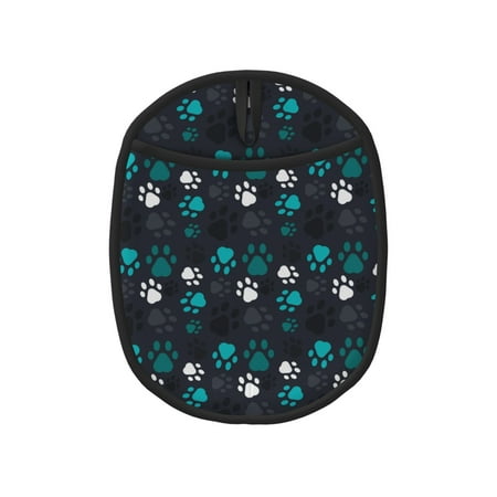 

Qekee Animal Footprints Pattern Silicone Pot Holders Oven Mitts Heat Resistant Hot Pads Non Slip Pot Holder Towel Cloth Interior Lining