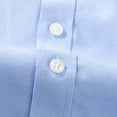thumbnail image 4 of Wyobmus Long Sleeve Oxford Shirts for Men Loose Fit Oversized Button Down Shirts Office formal Shirt Business Casual Shirt M-5XL Blue, 4 of 7