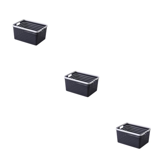 Redempat Convenient Storage Box With Premium For Storage Basket Ventilation Widely dark blue mini 3Set