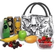 thumbnail image 3 of Disketp Monochrome Botanical Illustration Insulated Bags, Insulated Cooler Bag Totes for Lunch Beach Camping, 3 of 6