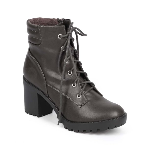 block heel combat boot