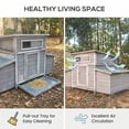 thumbnail image 4 of Aukfa Large Chicken Coop Wooden 6 Nesting Boxes Chicken Cage for Outdoor, Backyard, Gray, 4 of 9