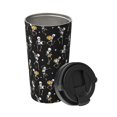 thumbnail image 2 of Uemuo Playing Music Skeletons Print Carry Insulated Coffee Mug, Travel Mug with Hidden Handle, Insulated Coffee Flask, Leak-proof Travel Mug Insulated Mug for Office, 2 of 8