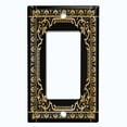 thumbnail image 5 of Metal Light Switch Plate Cover Elegant Victorian Floral Frame Black FRA075, 5 of 13