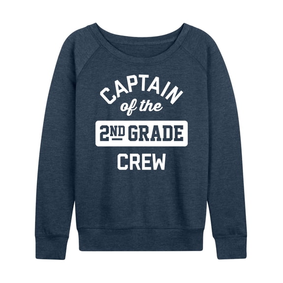 Instant Message - Captain Of The 2Nd Crew - Women's Lightweight French Terry Long Sleeve Shirt