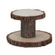 thumbnail image 5 of Torre para magdalenas, soporte de exhibición para postres, decoración del hogar de madera, artesanías de madera rústica, MESA CENTRO de MESA, vajilla, 2 niveles pequeño, 5 of 9