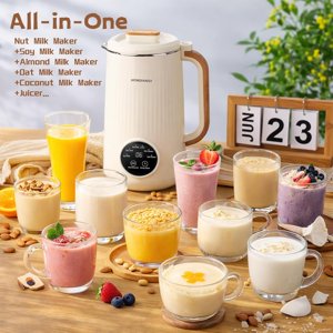 HDQ Nut Milk Maker Machine 32oz All-in-1: Multifunctional Automatic Nut Milk Machine & Soy Milk Maker & Almond Milk Maker & Oat Milk Maker & Coconut Milk Maker & Juicer With Delay Start/Self-Clean