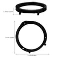 thumbnail image 2 of Raindrops 1Pair Universal Car Audio Speaker Adapter Rings Black Plastic Mounting Spacer for Front Rear Doors, 2 of 7