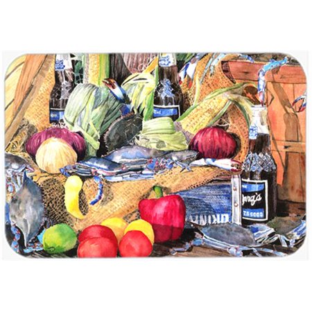 

Carolines Treasures Crab Glass Cutting Board - Large