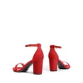thumbnail image 3 of Sandalias de Tacón Bajo Chunky para Mujer DREAM PAIRS Rojo Talla 6.5, 3 of 6