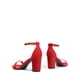 thumbnail image 3 of Sandalias DREAM PAIRS con Tacón Bajo y Grueso para Mujer Talla 9.5 Rojo, 3 of 6