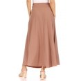 thumbnail image 4 of Women's Casual Solid Flare A-line Long Skirt, 4 of 7