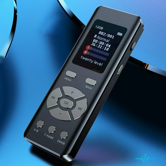 GFHFHITJ School Supplies Digital Audio Voice Recorder for Lectures Meetings, Voice Activated Tape Recorder with Playback Sound Recorder Recording Device, Noise Reduction, Mp3 Player