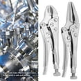 thumbnail image 3 of Dioche 2Pcs Ground Mouth Straight Jaw Lock Clamp Locking Set Hand Tools, Ground Mouth Locking ,Locking, 3 of 8