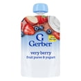 thumbnail image 3 of (12 pack) Gerber Snacks for Toddler Fruit & Yogurt, Very Berry, 3.5 oz Pouch, 3 of 17