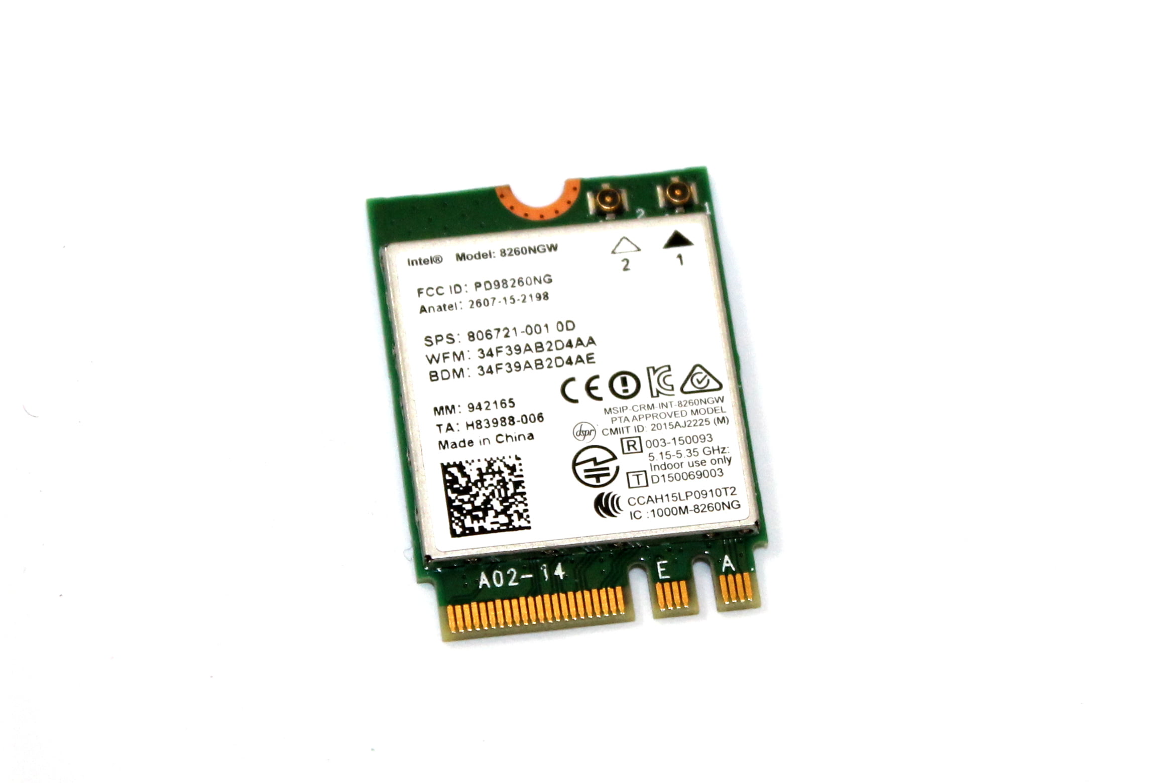 Intel 3168NGW 802.11AC NGFF/M.2 Wireless Wifi+Bluetooth BT 4.2 Mini WLAN Card