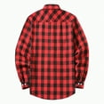 thumbnail image 5 of HCNTES Plaid Mens Flannel Shirts Long Sleeve Shirts for Men Casual Button Down Big and Tall Button Up Shirt(L01-Wine,L), 5 of 7