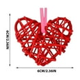 thumbnail image 3 of SLYNSHome 24Pcs Natural Rattan Heart Hanging Ornaments Red White Pink Heart Shaped Wicker Balls for Valentine's Day Wedding Party Decorations, 3 of 5