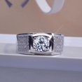 thumbnail image 4 of PULABO Titanium Mens Fashion Engagement Ring Comfort Fit CZ Wedding Band Jewelry With White Gift Box Packaging, 4 of 9