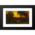 thumbnail image 2 of Thomas Moran 14x10 Black Modern Framed Museum Art Print Titled - Twilight Landscape (Flight into Egypt) (1878), 2 of 5