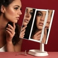 thumbnail image 4 of Large Makeup Mirror With Natural Led,lighted Trifold Vanity Mirror, 4 of 4
