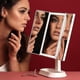 thumbnail image 3 of Espejo de maquillaje grande con luces LED naturales, espejo de tocador triple iluminado con aumentos de 5x y 7x, luces regulables, pantalla táctil, soporte para cosméticos, 3 of 3