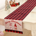 thumbnail image 2 of Naiovety Camino de de Navidad, mantel a cuadros rojo y negro, decoraciones de escritorio, festival, evento, cocina, comedor, vacaciones,, 2 of 6