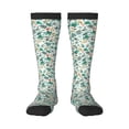 thumbnail image 1 of Balery Floral In Teal Calcetines novedosos Calcetines deportivos Calcetines hasta la rodilla Calcetines de algodón Calcetines originales y geniales, 1 of 6