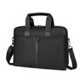 thumbnail image 1 of Bolso De Negocios Para Hombre, Maletín, Bolso Para Portátil, Bolso De Hombro Para Viajes De Negocios, Piel Sintética, Película Negra Película de cuero PU negra, 1 of 8