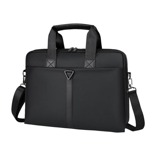 Bolso De Negocios Para Hombre, Maletín, Bolso Para Portátil, Bolso De Hombro Para Viajes De Negocios, Piel Sintética, Película Negra Película de cuero PU negra