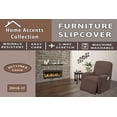 thumbnail image 4 of MarCielo One Piece Stretch Recliner Slipcover Stretch Fit Furniture Chair Recliner Lazy Boy Cover Slipcover 1-Piece Couch Cover (Dark Taupe), 4 of 7