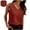 #397 Red, variant on Felirenzacia Women's V Neck Tank Top, Butter Soft Solid Sleeveless Blouse with Pleated Back,Khaki,S